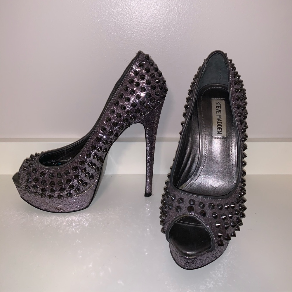 Steve Madden Sparkle Spiked Heels